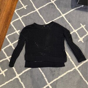 Express Black Open-Knit Women's Sweater